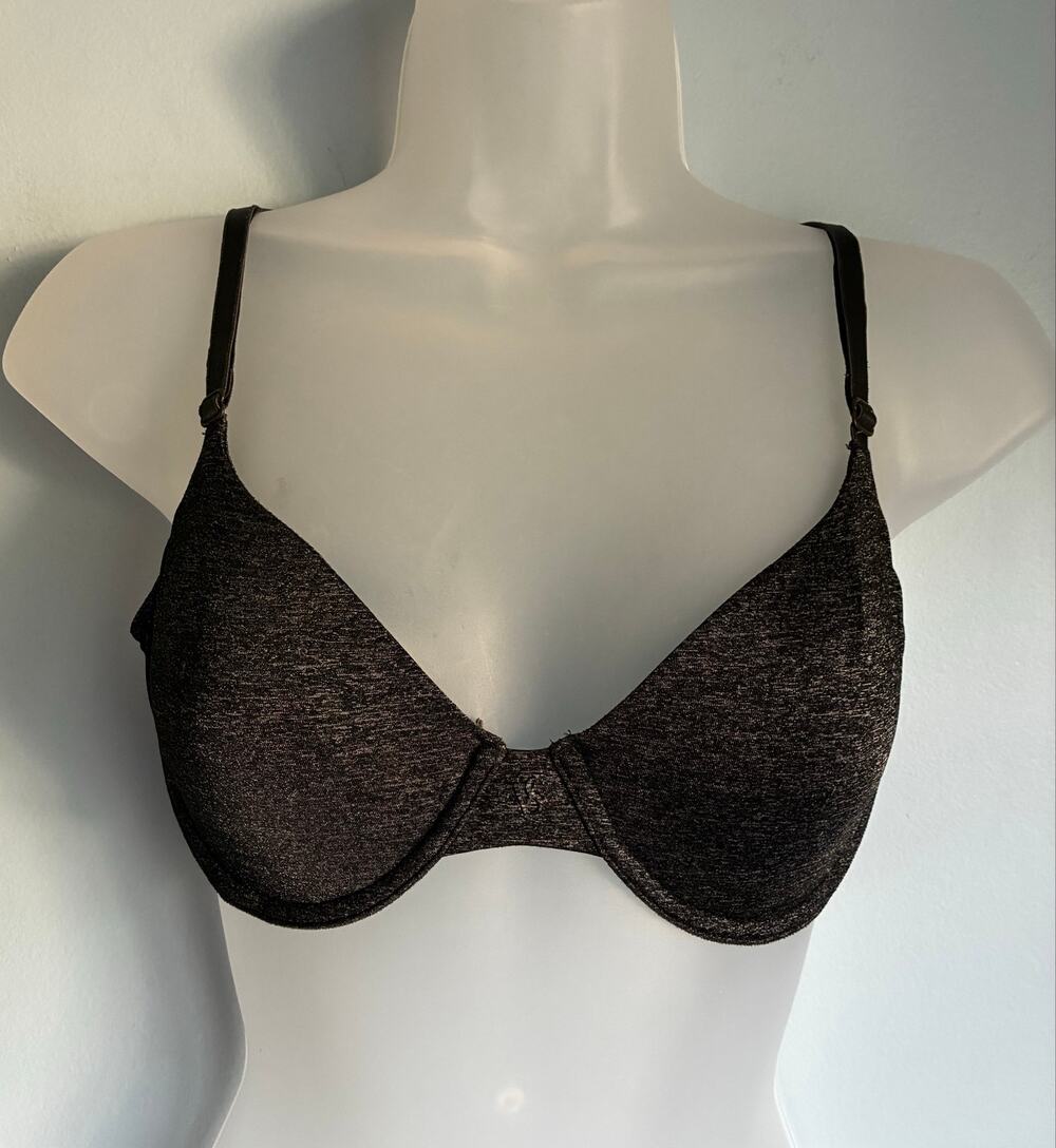 Victoria's Secret Bra Semi Demi Unlined 34C Gray Casual Everyday